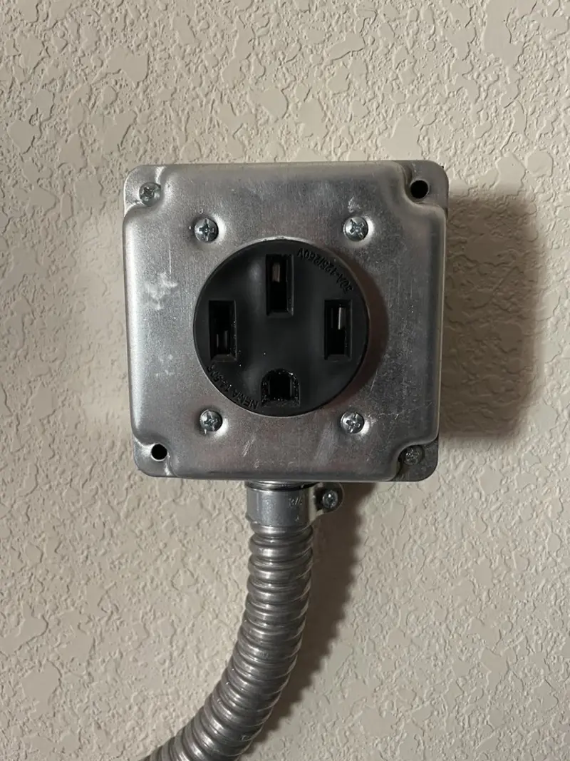 NEMA 14-50 outlet installed for Electrical Panel Upgrade in Bisbee